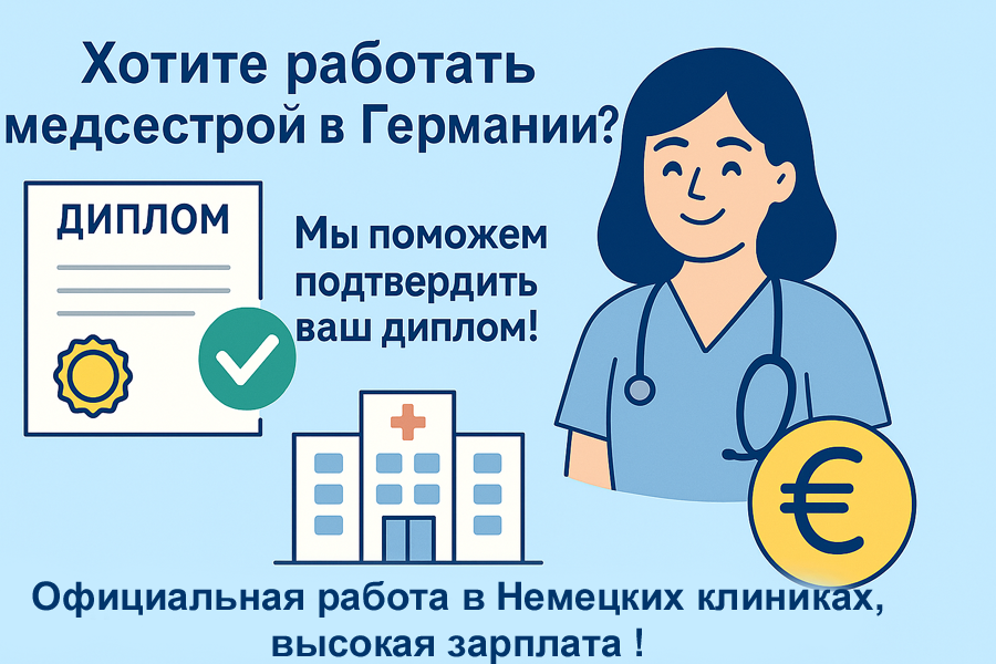 Работа медсестрой в Германии: как трудоустроиться, подтвердить диплом и начать карьеру